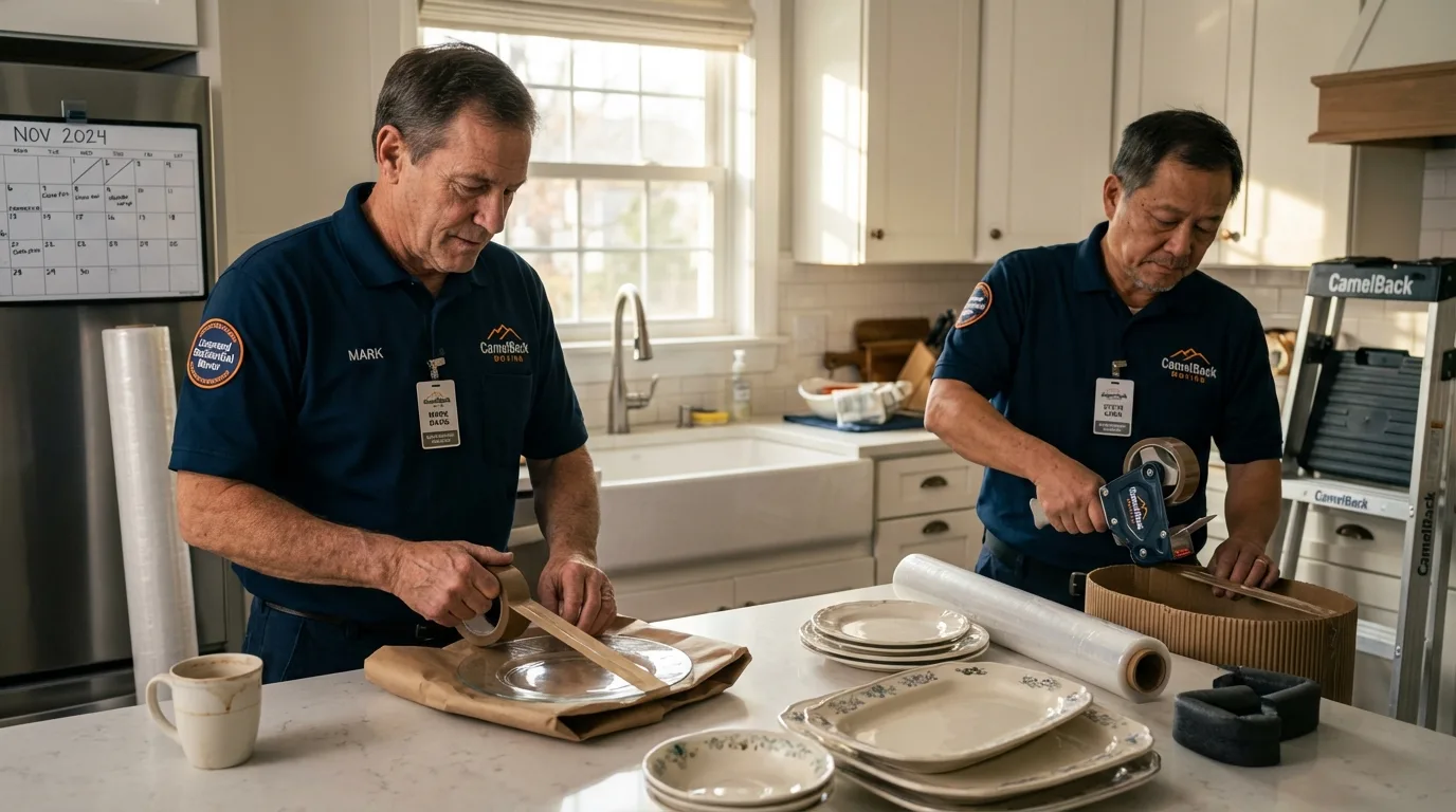 Professional crew packing kitchen dishware in Pocatello, ID
